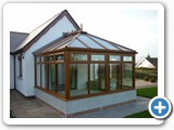 Light oak conservatory polycarb